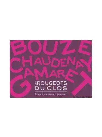 Madone Urfe IGP Les Rougeots du Clos 2021 750ml